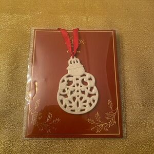 Lenox Snowman Holiday Ornaments with Intricate Design